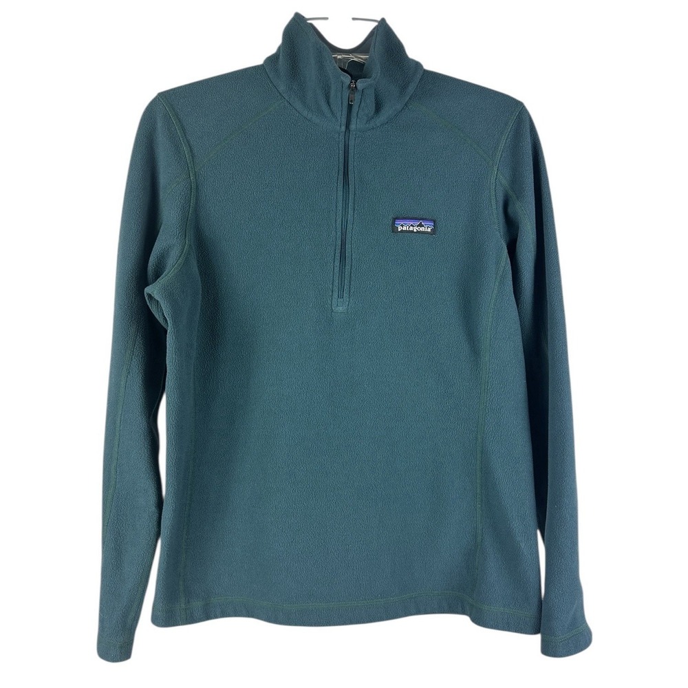 Patagonia 1/4 Quarter Zip Jacket Sz M Women's Green Pull Over